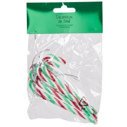 Gifi Suspension de Noël sucre d'orge rouge vert x6^ Décoration Sapin