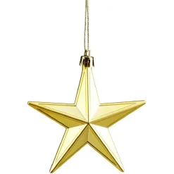 Gifi Suspension de Noël Étoile dorée H9 cm x6^ Décoration Sapin