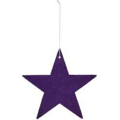 Gifi Suspension de Noël Étoile effet floqué^ Décoration Sapin