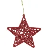 Gifi Suspension de Noël étoile rouge pailletté x3^ Décoration Sapin