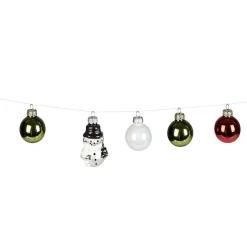 Gifi Suspension de sapin Boule de noël et Bonhomme de neige x9^ Décoration Sapin