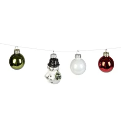 Gifi Suspension de sapin Boule de noël et Bonhomme de neige x9^ Décoration Sapin