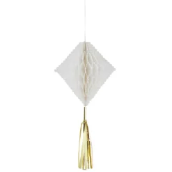 Best Gifi Suspension en papier blanc de forme géométrique x 3