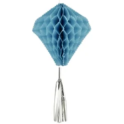 Gifi Suspension en papier bleu de forme géométrique x 3