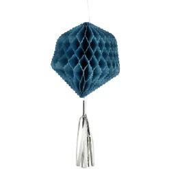 Gifi Suspension en papier bleu de forme géométrique x 3