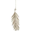 Gifi Suspension feuille rose pailletée H25cm^ Décoration Sapin