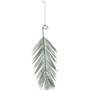 Gifi Suspension feuille verte pailletée H25cm^ Décoration Sapin