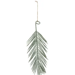 Gifi Suspension feuille verte pailletée H25cm^ Décoration Sapin