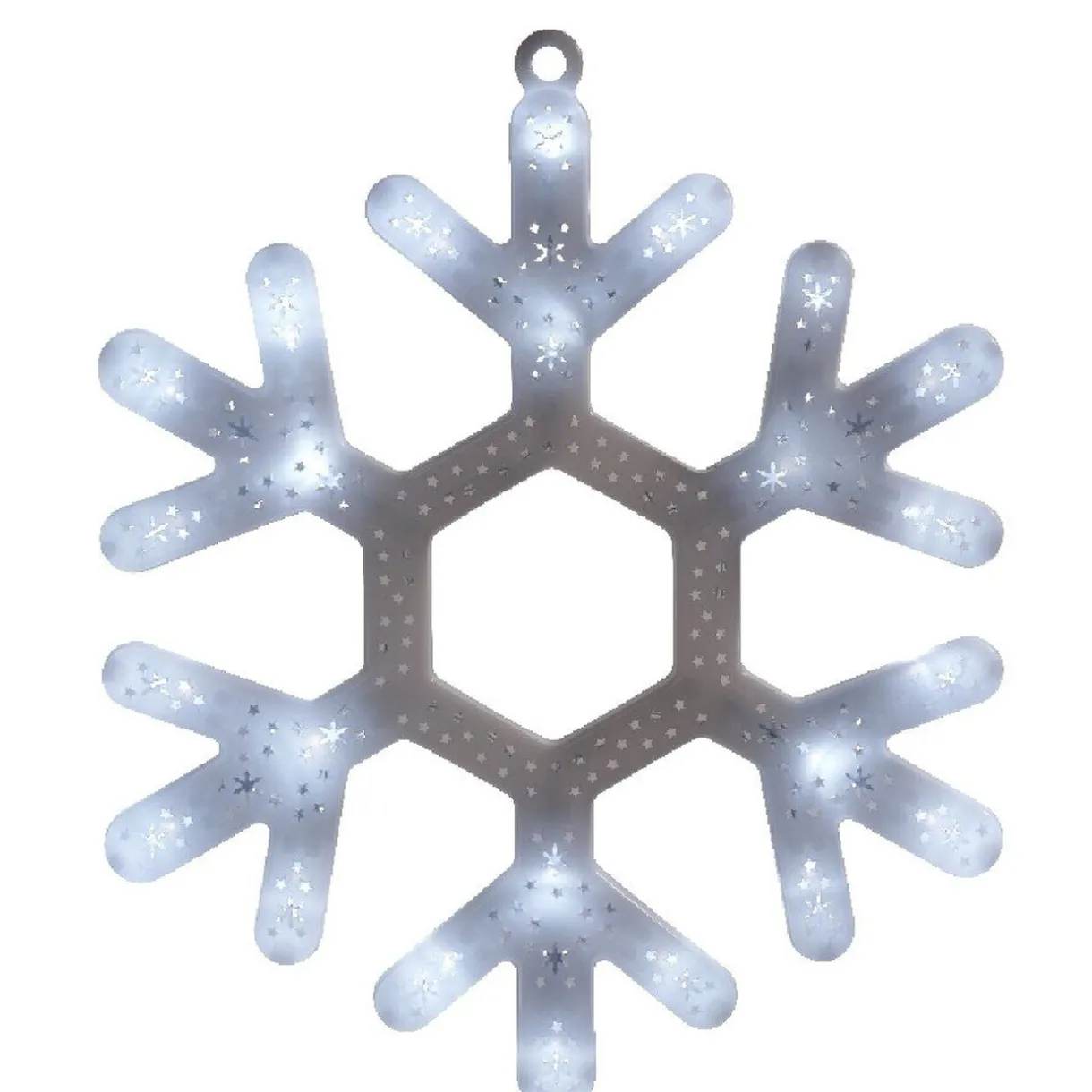 Gifi Suspension flocon lumineuse multicolore fixe^ Décoration Extérieure De Noël