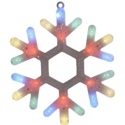 Gifi Suspension flocon lumineuse multicolore fixe^ Décoration Extérieure De Noël