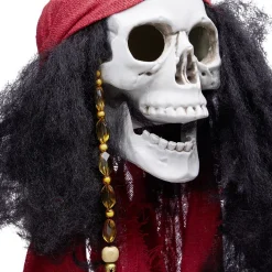 New Gifi Suspension Halloween LED tête de mort pirate avec foulard rouge