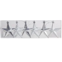 Gifi Suspension Étoile de Noël Argenté x6^ Décoration Sapin