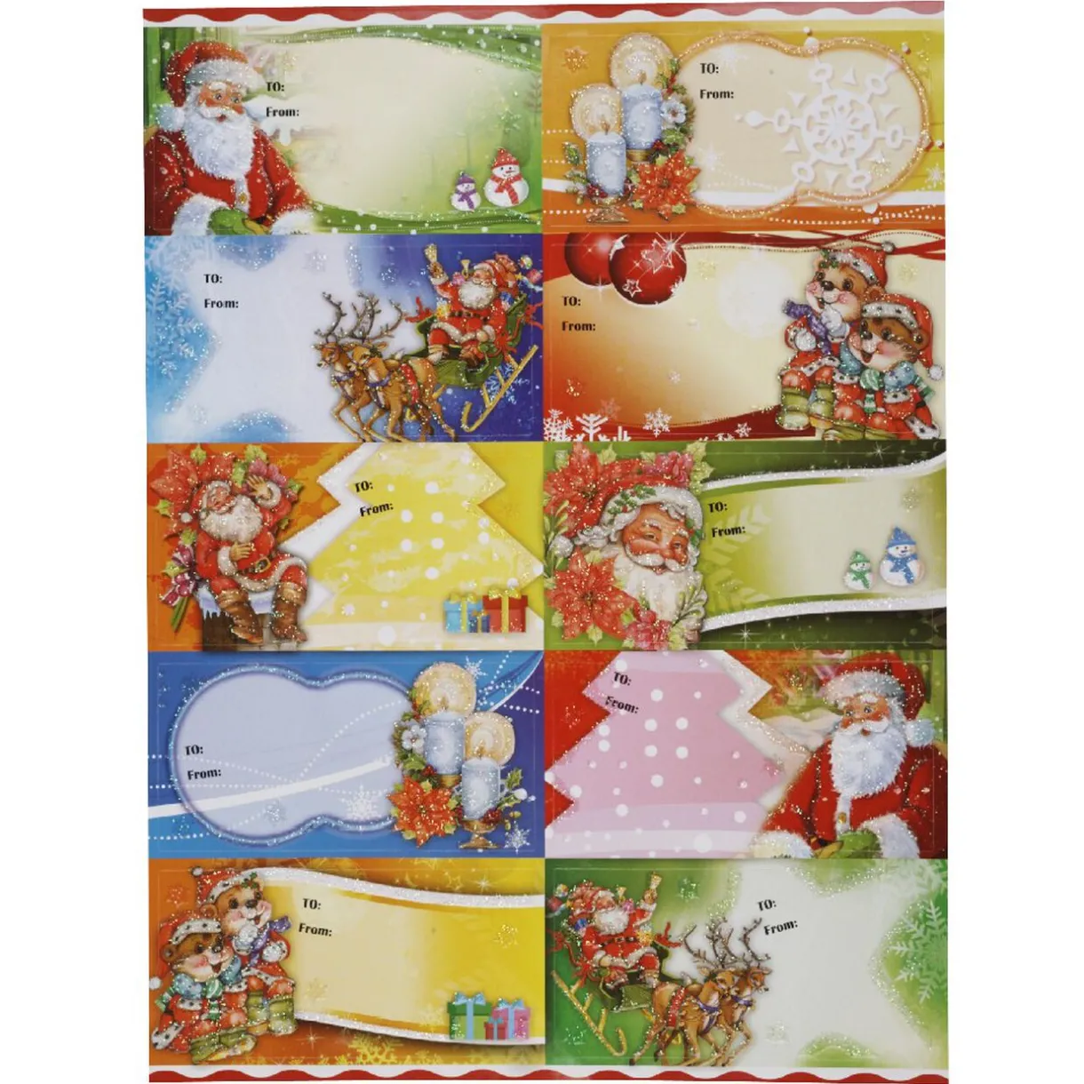 Gifi Étiquette pailletée papier cadeau x10^ Loisirs Créatifs Et Emballage Cadeau