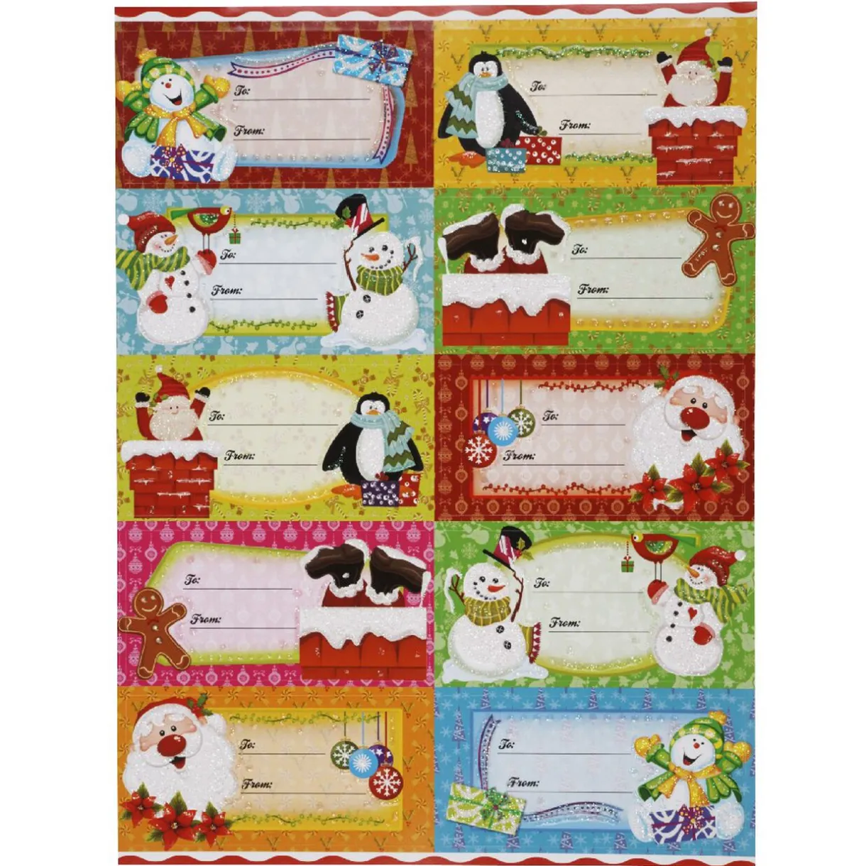 Gifi Étiquette pailletée papier cadeau x10^ Loisirs Créatifs Et Emballage Cadeau