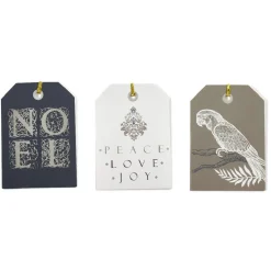 Gifi Étiquette pour paquet cadeau Noël Doré Argenté x6^ Loisirs Créatifs Et Emballage Cadeau