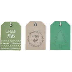 Gifi Étiquette pour paquet cadeau Noël Vert Naturel x6^ Loisirs Créatifs Et Emballage Cadeau