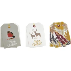 Gifi Étiquette pour paquet cadeau Noël Hiver Nature x6^ Loisirs Créatifs Et Emballage Cadeau