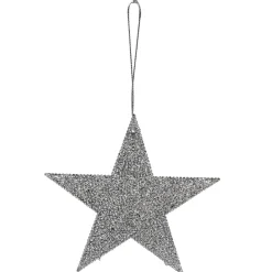 Gifi Étoile à suspendre effet pailleté gris ou blanc x2^ Décoration Sapin