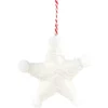 Gifi Étoile de Noël détails pompons à suspendre^ Décoration Sapin