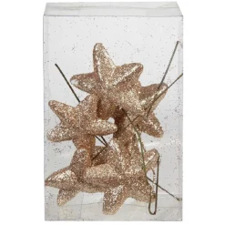 Gifi Étoile de Noël en mousse dorée avec crochet de suspension x6^ Décoration Sapin