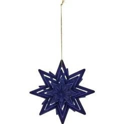 Gifi Étoile de Noël finition relief en velours^ Décoration Sapin