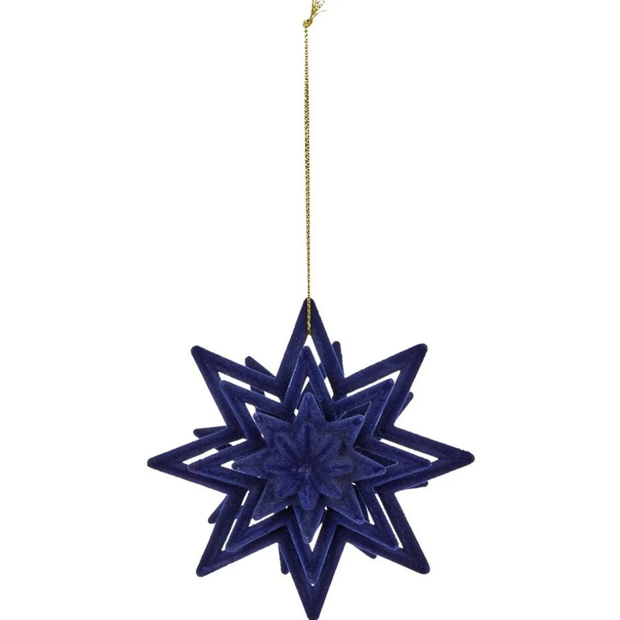 Gifi Étoile de Noël finition relief en velours^ Décoration Sapin