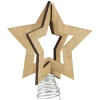 Gifi Étoile de Noël sur socle à ressort bois naturel^ Décoration Sapin