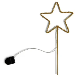 Gifi Étoile lumineuse à planter 12LED blanc chaud H25cm^ Décoration Extérieure De Noël