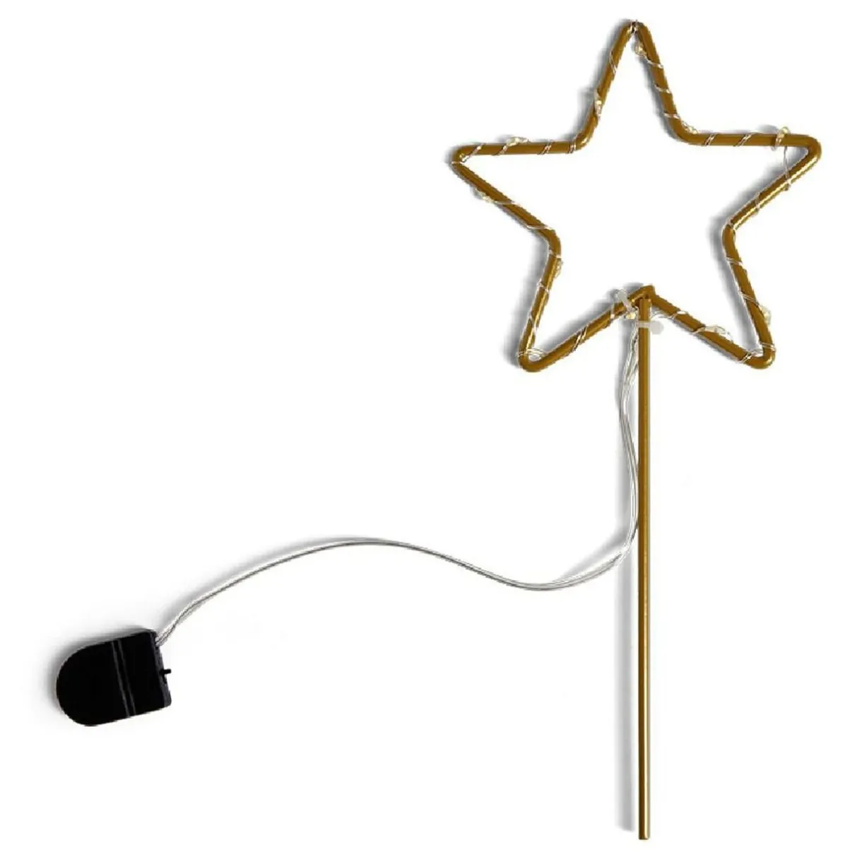 Gifi Étoile lumineuse à planter 12LED blanc chaud H25cm^ Décoration Extérieure De Noël