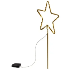 Gifi Étoile lumineuse à planter 12LED blanc chaud H25cm^ Décoration Extérieure De Noël