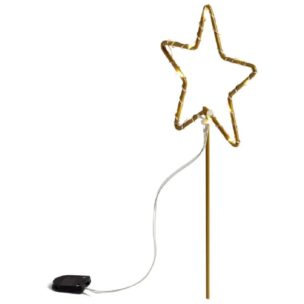 Gifi Étoile lumineuse à planter 12LED blanc chaud H25cm^ Décoration Extérieure De Noël