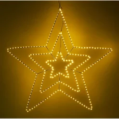 Gifi Étoile lumineuse de Noël à suspendre blanc chaud 290 led^ Décoration Extérieure De Noël