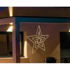 Gifi Étoile lumineuse de Noël à suspendre blanc chaud 290 led^ Décoration Extérieure De Noël