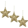 Gifi Étoile pailletée dorée à suspendre H.11 cm x3^ Décoration Sapin