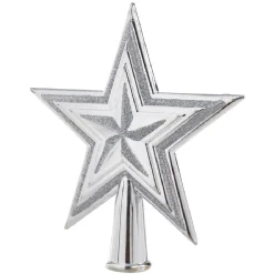 Gifi Étoile tête de sapin en plastique Gris argenté^ Décoration Sapin