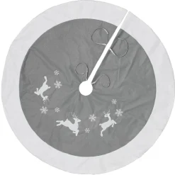 Hot Gifi Tour de sapin gris rennes et flocons