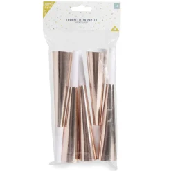 Sale Gifi Trompette en papier rose gold x5