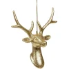 Gifi Tête de renne de Noël dorée à paillettes à suspendre^ Décoration Sapin