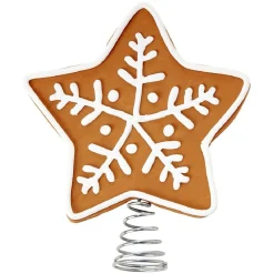 Gifi Tête de sapin étoile pain d'épices H16,5cm^ Décoration Sapin