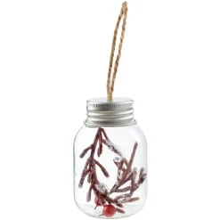 Gifi Tube de Noël en verre à suspendre^ Décoration Sapin