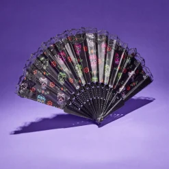 Outlet Gifi Éventail Halloween pliant tête de mort mexicaine 43x23cm