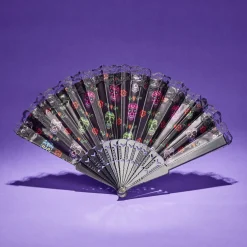 Outlet Gifi Éventail Halloween pliant tête de mort mexicaine 43x23cm