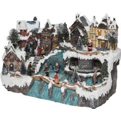 Gifi Village de Noël animé et lumineux 30 LED^ Décoration Extérieure De Noël